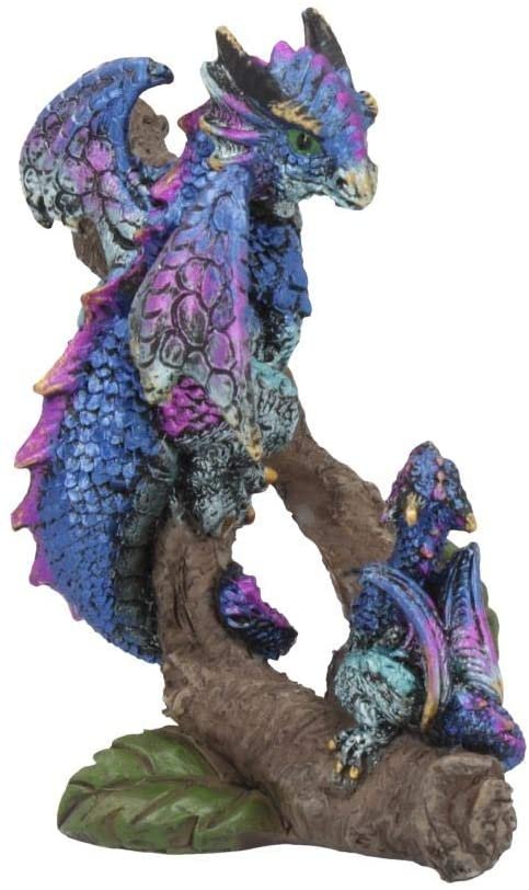 Fantasy Collection~ Wyrmlings Protector Dragon Figurine 10.5cm Blue, Resin, One Size