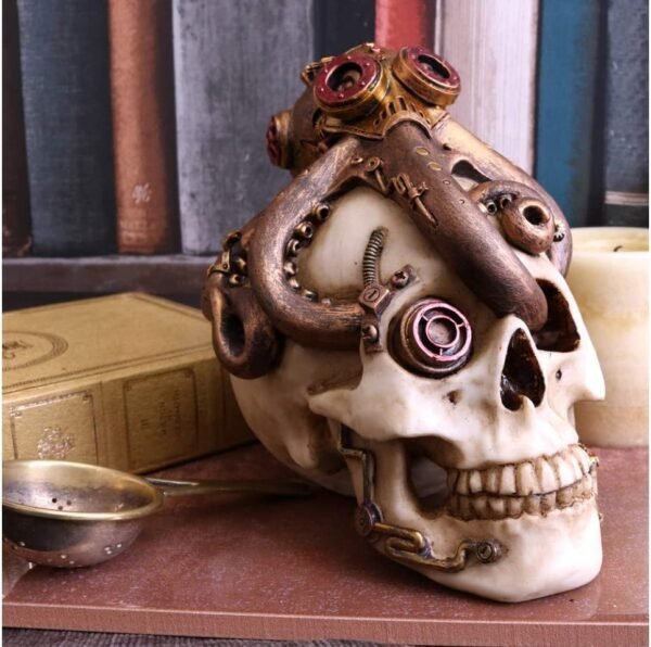 Steampunk Collection~Octo Craniotomy Skull Figurine 15.5cm Ivory, Resin