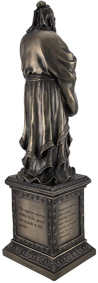 Magic  Collection~Chinese Philosopher Confucius on Engraved Pedestal Figure