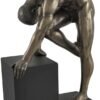Magic  Collection~Bronzed Nude Male on Platform Bending Pose