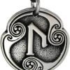 Soloman Pentant~Pewter Uruz Ur Rune of Attainment Pendant Necklace