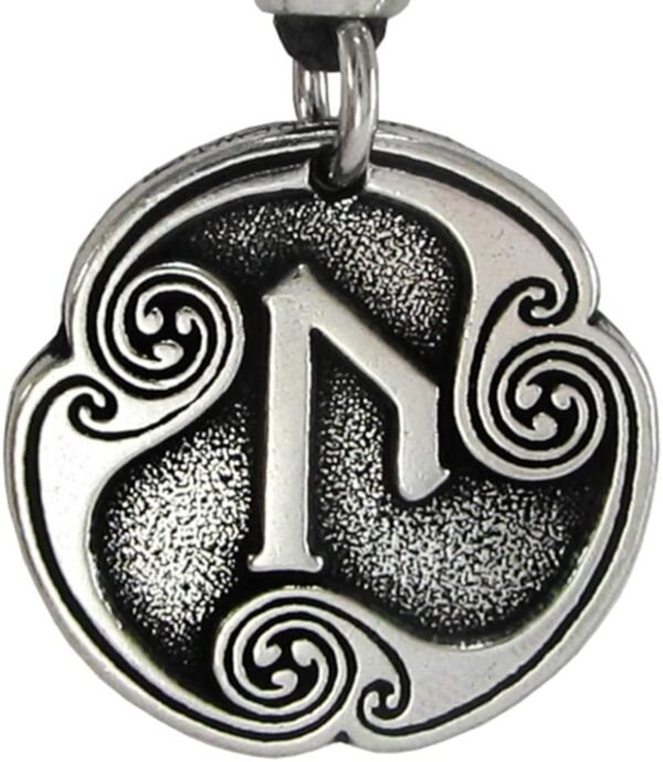 Soloman Pentant~Pewter Uruz Ur Rune of Attainment Pendant Necklace
