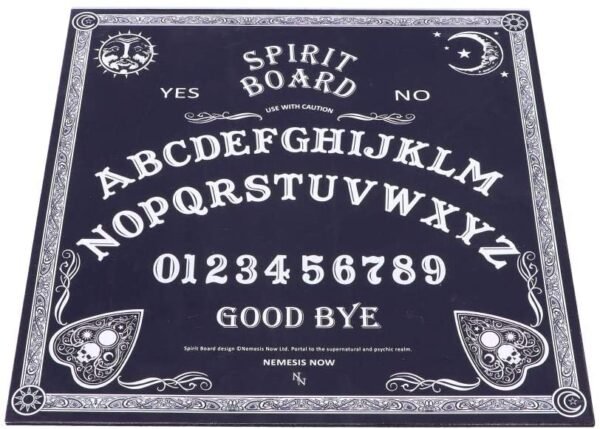 Wiccan Collection~Black and White Spirit Board with Planchette, MDF/Polyester, 38.5cm