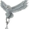 Magic  Collection~Anne Stokes Awaken Your Magic Snowy Owl with Pentagram Pendant Wall Sculpture