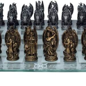 Nemesis Now Kingdom Of The Dragon Chess Set 43cm Bronze