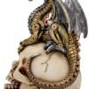 Steampunk Collection~Dragon's Grasp Figurine 22.5cm White, Resin, One Size