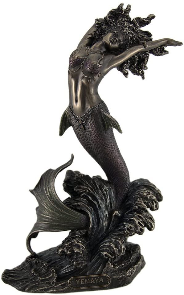 Magic  Collection~Ocean Goddess Yemaya Mother of The Seas Bronze Finish Statue
