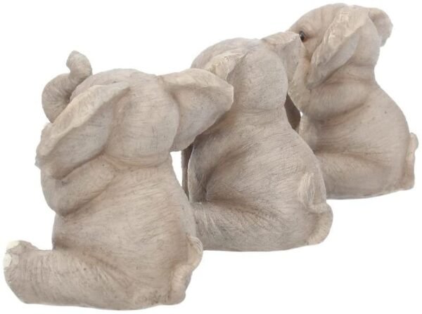 Animal Collection~ Three Baby Elephants Figurine 12cm Grey