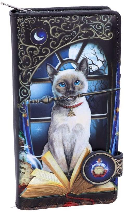 Artist Collections~ B4865P9 Hocus Pocus Embossed Purse Lisa Parker 18.5cm, PU, Black