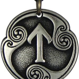 Soloman Pentant~Pewter Tir Tiwaz Rune of Victory Pendant Necklace