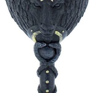 Dark Collection~Baphomet Goblet 20cm Black, Resin w/stainless steel insert, One Size