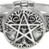Sterling Silver Tree Pentacle Poison Locket Ring (sizes 5-12)