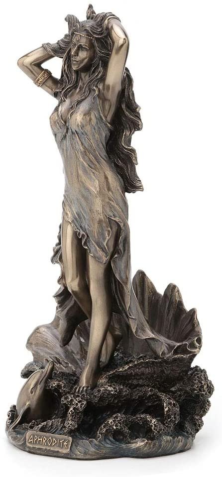 Magic  Collection~11.5 Inch Aphrodite Rising from The Sea Greek Roman Goddess Antique Bronze Finish Statue