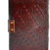 Witchcraft~Leather Journal Diary Skull Vintage Antique Handmade Notebook Sketchpad Notepad Gift for Men Women 7X5 Inches Brown