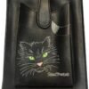 Animal Collection~ Lucky Black Cat Small Shoulder Bag with Phone Holder Compartment, PU, 22cm