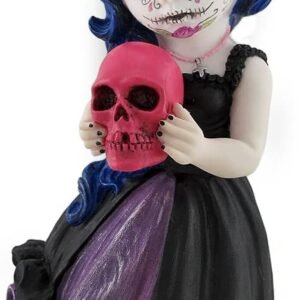 Magicun  Collection~Cosplay Kids Mini Day of Dead Girl Holding Skull Statue