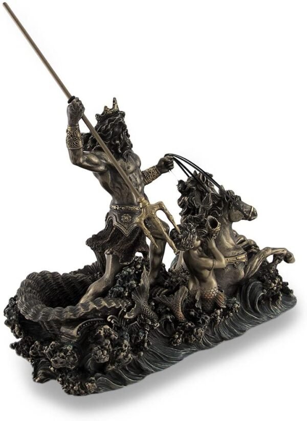 Magicun  Collection~Poseidon Driving Hippocampus Drawn Chariot Bronzed Statue