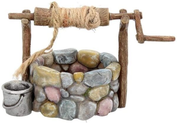 Magicun N.Giftware~Wishing Well Figurine 12.5 cm Brown, Size 12.5cm