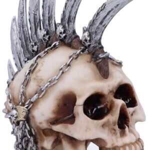 Steampunk Collection~U4945R0 Chain Blade Mohican Mohawk Knife Skull Ornament