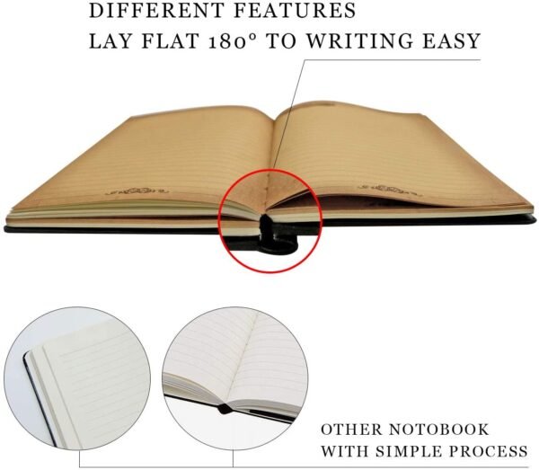 Witchcraft~Leather Journal Writing Notebook - Antique Handmade Leather Daily Notepad Sketchbook, Elephant Gift For Men & Women, Travel Diary & Notebooks to Write in (Silver, A5)