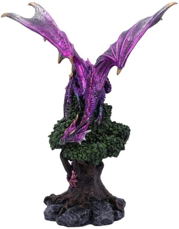 Fantasy Collection~ Nature's Perch Tree of Life Purple Dragon Figurine, Polyresin, One Size