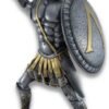Magic  Collection~Spartan Warrior with Sword and Hoplite Shield Statue Silvered/Gold Accents