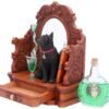 Artist Collections~ B4955R0 Lisa Parker Absinthe Cat and Green Fairy Figurine, 21.5cm