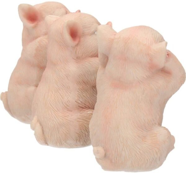 Animal Collection~ Three Wise Pigs Figurine 11cm Pink