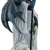 Magic  Collection~Arcana The Magi by Ruth Thompson White Wizard with Tiger and Dragon Statue
