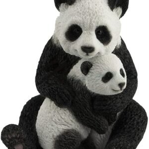 Magic  Collection~Mother Panda Hugging Cub Sculpture