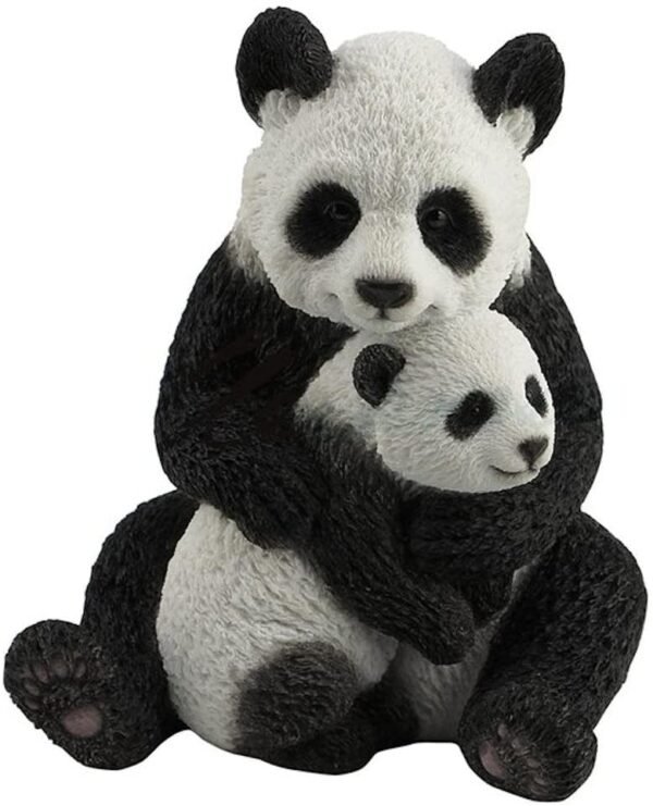 Magic  Collection~Mother Panda Hugging Cub Sculpture