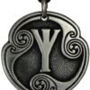 Soloman Pentant~Pewter Eolh Algiz Rune of Protection Pendant Necklace