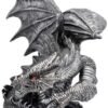 Fantasy Collection~ Obsidian Figurine 25cm Silver, Resin, One Size