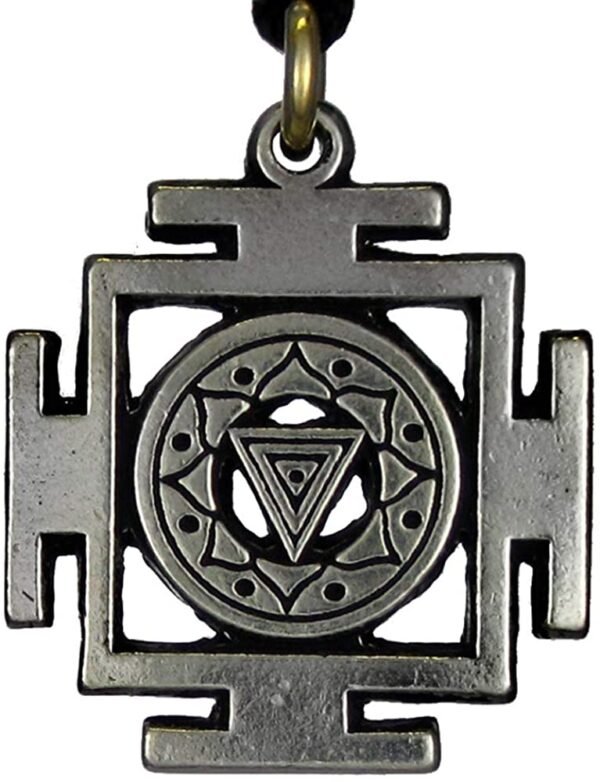 Soloman Pentant~Pewter Kali Yantra of Transformation Hindu Goddess Pendant