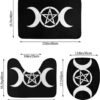 Triple Moon Goddess Decal Pentacle Wicca Pagan Witch Bathroom Rug Mat
