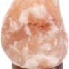 something different Salt Lamp, 1.5-2 kg, Himalayan Salt & Wood, Orange, 10 x 17 x 10 cm
