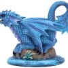 Artist Collections~ Anne Stokes Age Small Water Dragon Figurine, Blue, One Size