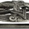 Magicun Altar~Pewter Crescent Raven Wiccan Pentacle Belt Buckle
