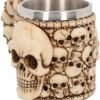 Dark Collection~Tankard Of Skulls Mug 14cm Ivory