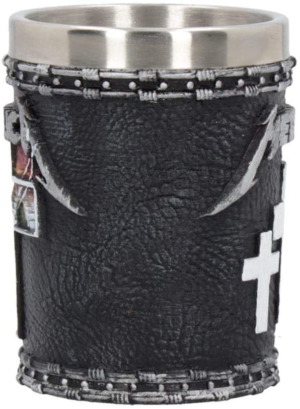 Band Merchandise~ B4683N9 Metallica-Master of Puppets Shot Glass 7cm, Resin w/Stainless Steel Insert, Black