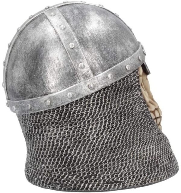 Dark Collection~U4525N9 Knight To Remember Skull Figurine 16.2cm Silver, Resin, One Size