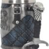 Magicun N.Giftware~B4158M8 King in The North Tankard Game of Thrones Mug 14cm Blue, Resin w/Stainless Steel Insert