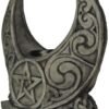 Magicun Altar~Dryad Design Moon Candle Holder Stone Finish