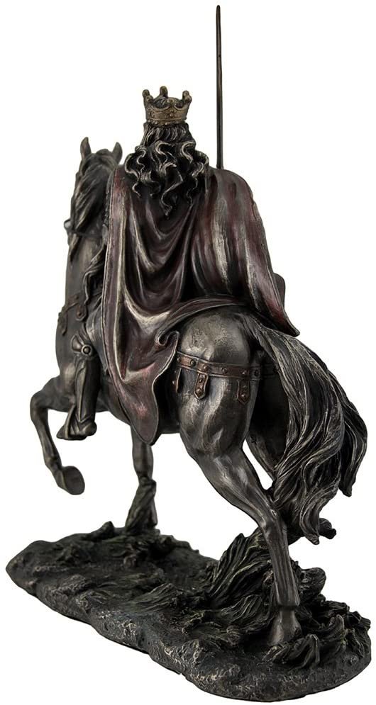 Magic  Collection~King Arthur on Horseback Bronze Finished Statue