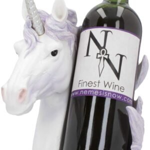 Nemesis Now Spirited Away Unicorn Wine Bottle Holder 23.7cm White, Resin