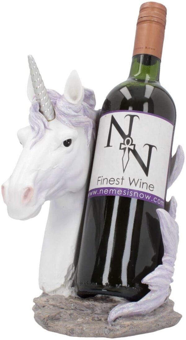 Nemesis Now Spirited Away Unicorn Wine Bottle Holder 23.7cm White, Resin