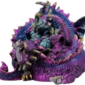 Fantasy Collection~ Hatchlings Mischief Set of 2 Dragon Figurines 8.5cm Multi-Coloured, Resin