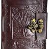 Witchcraft~Leather Celtic Tree of Life Book of Shadows Blank Spell Book Wicca