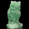Magic  Collection~Artistone 2.0" Amethyst Owl, Hand Carved Gemstone Fine Art Sculpture, Reiki Healing Stone Statue，Attract All The Aura Around