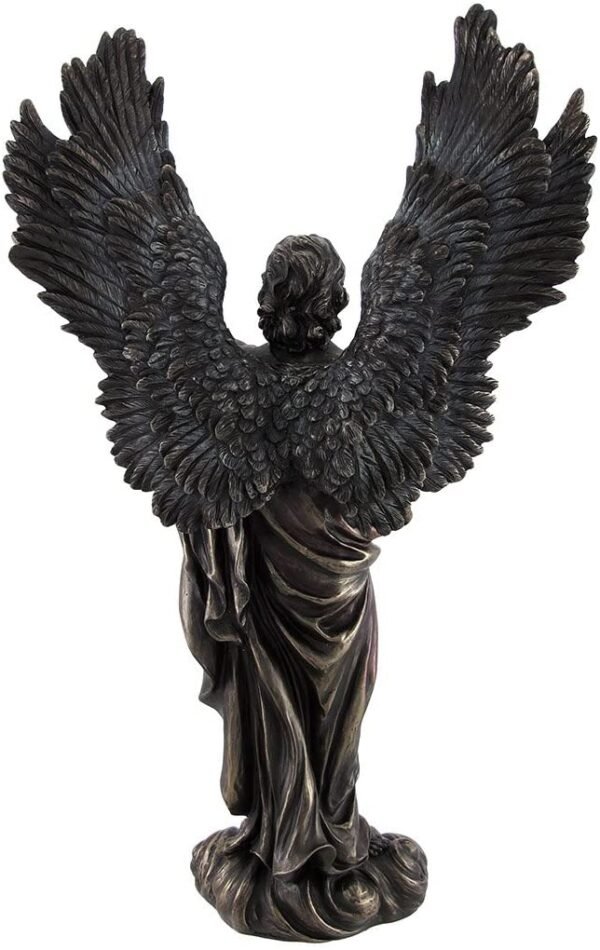 Magic  Collection~Bronzed Angel Metatron Statue with Colored Accents
